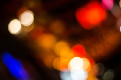 Defocused image of illuminated christmas lights