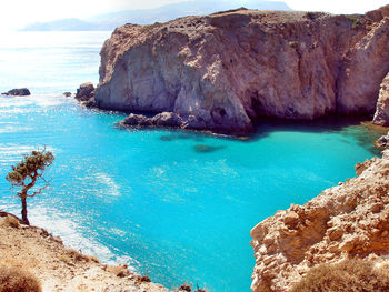 Rock formations in sea