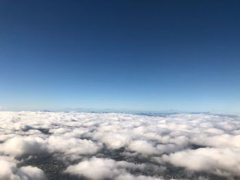 Scenic view of cloudscape against blue sky