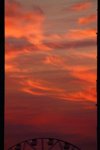 Scenic view of dramatic sky during sunset