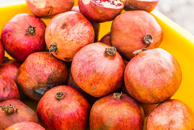 Full frame shot of apples for sale in market