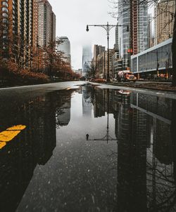 City skyline with waterfront