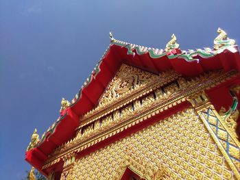 Low angle view of temple against sky