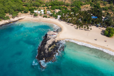 High angle view of swimming pool