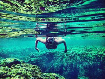 People enjoying in sea