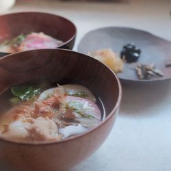 Close-up of soup in bowl