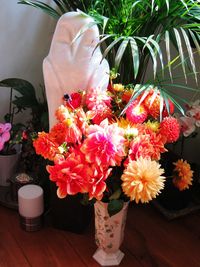 Close-up of flower pot in pot