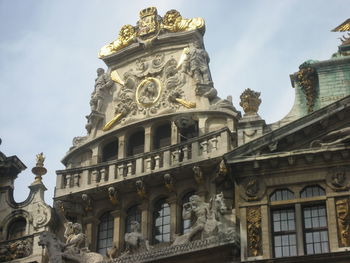 Low angle view of statue of building