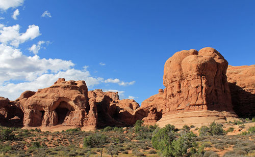 Low angle view of old ruins