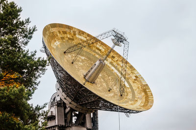 Huge radio telescope in an astronomical laboratory. space exploration