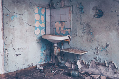 Interior of abandoned house