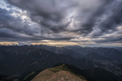 Scenic view of dramatic landscape