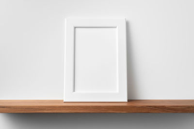 Close-up of white wooden wall