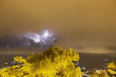 Lightning strike from erice mountain