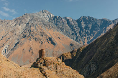 Scenic view of mountain range against sky