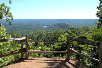 Scenic view of landscape against clear sky