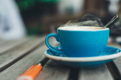 Close-up of drink on table