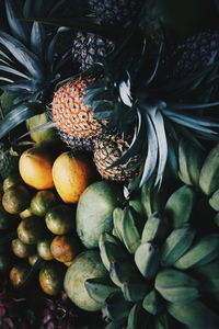 Full frame shot of fruits for sale in market