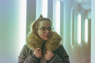 Young woman looking away