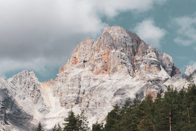 Panoramic view of rocky mountains against sky