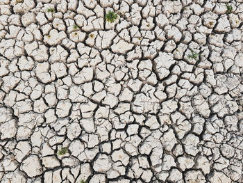 Full frame shot of cracked land