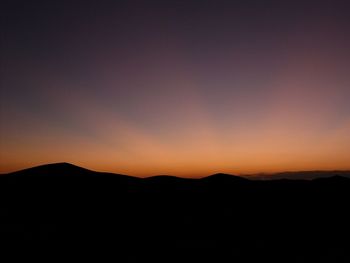 Sunset over mountains