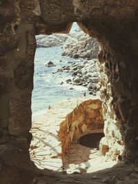 Rocks on shore