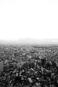 High angle view of townscape against sky