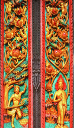 Close up of carvings