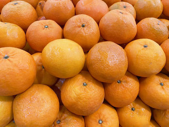 Full frame shot of oranges