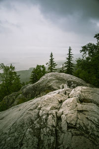 Scenic view of rocky mountains against sky