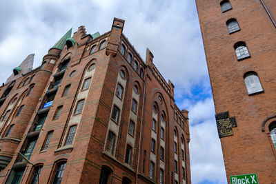 Low angle view of buildings against sky