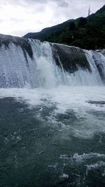 Scenic view of waterfall