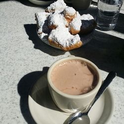 Close-up of food on table