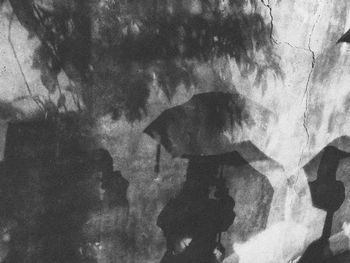 Reflection of woman on glass