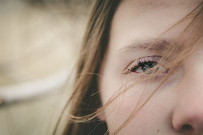 Close-up portrait of woman