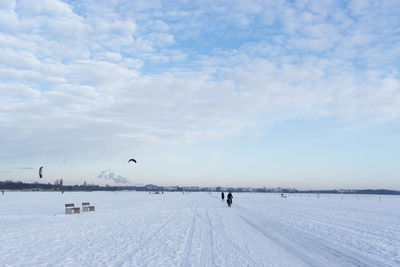 Scenic view of snow covered landscape