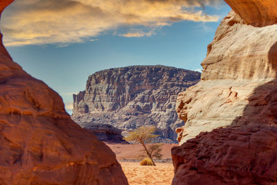 Rock formations on mountain