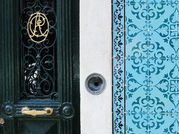 Full frame shot of metal door