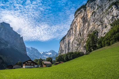 Landscape and nature in lauterbrunnen valley, switzerland