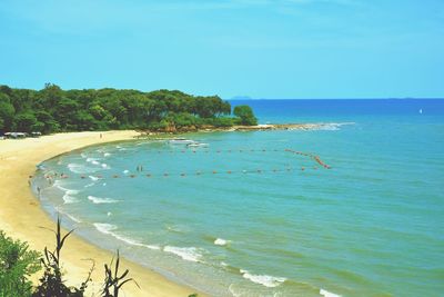 Beautiful sea bright and blue sky