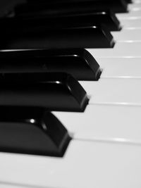 Close-up of piano keys