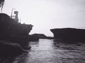 Rocks in sea