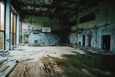 Interior of abandoned building