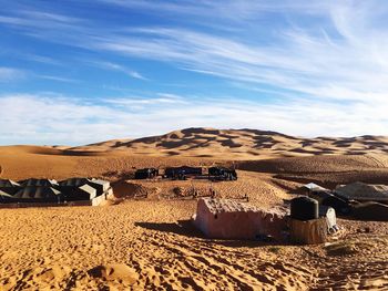 Scenic view of desert against sky