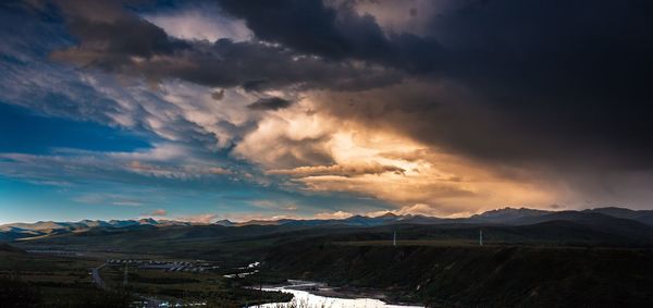 Scenic view of landscape against clear sky