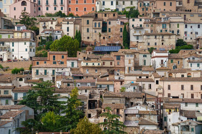 High angle view of townscape