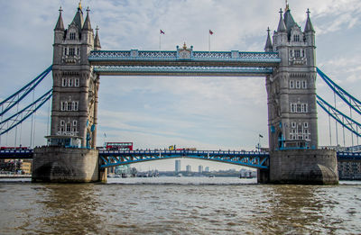 Low angle view of bridge over river