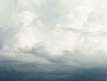 Low angle view of cloudy sky