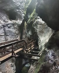 Scenic view of waterfall against mountain